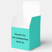 Echte Turquoise Blauw Groen Southwestern Effen Kle Bedankdoosjes (Geopend)