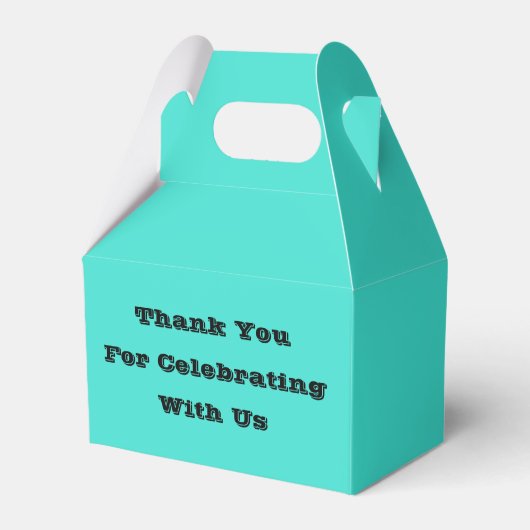 Echte Turquoise Blauw Groen Southwestern Effen Kle Bedankdoosjes (Voorkant Zijde)