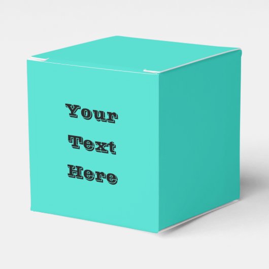 Echte Turquoise Blauw Groen Southwestern Effen Kle Bedankdoosjes (Voorkant Zijde)