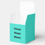 Echte Turquoise Blauw Groen Southwestern Effen Kle Bedankdoosjes (Geopend)