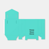 Echte Turquoise Blauw Groen Southwestern Effen Kle Bedankdoosjes (Uitgevouwen)