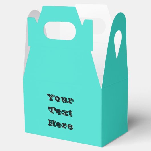 Echte Turquoise Blauw Groen Southwestern Effen Kle Bedankdoosjes (Geopend)