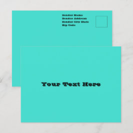 Echte Turquoise Blauw Groen Southwestern Effen Kle Briefkaart