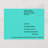 Echte Turquoise Blauw Groen Southwestern Effen Kle Briefkaart (Achterkant)