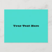Echte Turquoise Blauw Groen Southwestern Effen Kle Briefkaart (Voorkant)