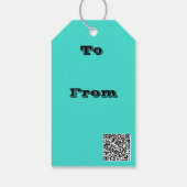 Echte Turquoise Blauw Groen Southwestern Effen Kle Cadeaulabel (Achterkant)