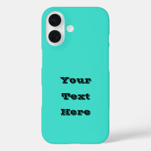 Echte Turquoise Blauw Groen Southwestern Effen Kle iPhone 16 Hoesje