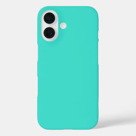Echte Turquoise Blauw Groen Southwestern Effen Kle iPhone 16 Hoesje