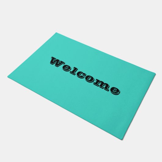 Echte Turquoise Blauw Groen Southwestern Effen Kle Deurmat (Schuin)