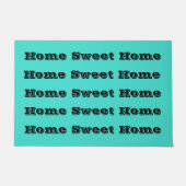 Echte Turquoise Blauw Groen Southwestern Effen Kle Deurmat (Voorkant)