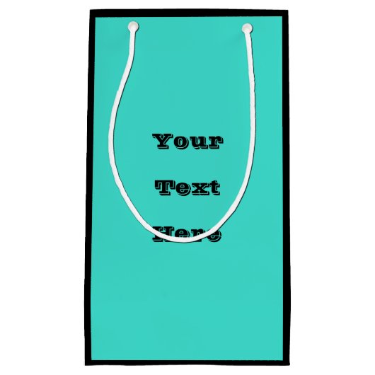 Echte Turquoise Blauw Groen Southwestern Effen Kle Klein Cadeauzakje (Voorkant)