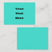 Echte Turquoise Blauw Groen Southwestern Effen Kle Notitiekaartje (Voorkant / Achterkant)