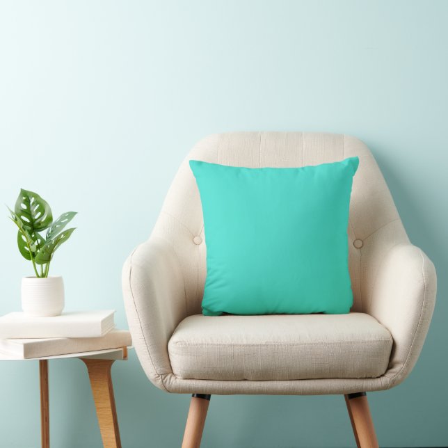 Echte Turquoise Blauw Groen Zuidwestelijke Effen K Kussen (Stoel)