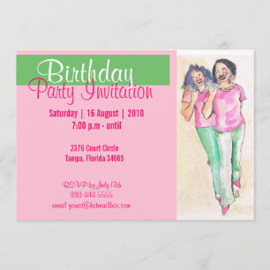 Echte uitnodiging voor  meisjes