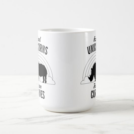 Echte Unicorns hebben curves Koffiemok (Center)