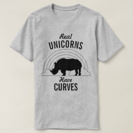 Echte Unicorns hebben krommen, Funny Rhino T-shirt