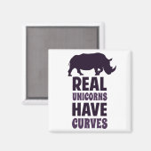 Echte Unicorns hebben krommen Magneet (Voorkant / Achterkant)