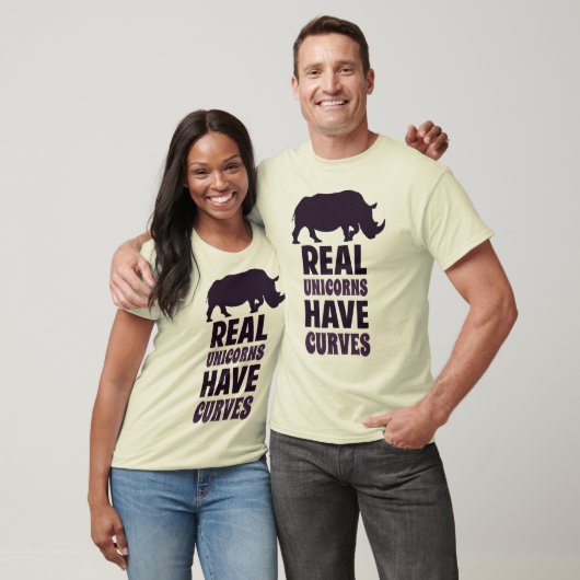 Echte Unicorns hebben krommen T-shirt (Unisex)