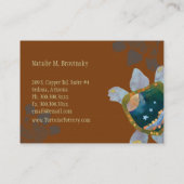 Echte unieke Sedona Turtle Pottery Visitekaartje (Achterkant)