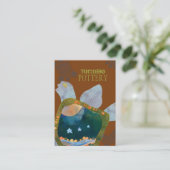 Echte unieke Sedona Turtle Pottery Visitekaartje (Staand voorkant)