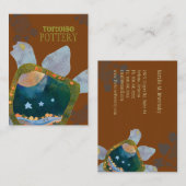 Echte unieke Sedona Turtle Pottery Visitekaartje (Voorkant / Achterkant)