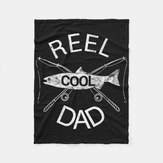 Echte Vader Vissen Papa Vader Grap Cool Grappig Fleece Deken (Voorkant)