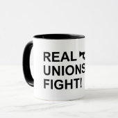 ECHTE VAKBONDEN VECHTEN TEGEN KERAMISCHE MOK (Voorkant links)