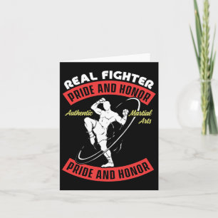 Echte vechter Muay Thai MMA vecht authentieke Mart Kaart
