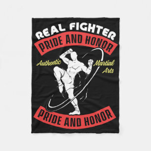 Echte Vechters Muay Thai Mma Gevecht Authentieke M Fleece Deken