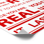 Echte Velveteen Rabbit Quote Poster (rood) (Hoek)