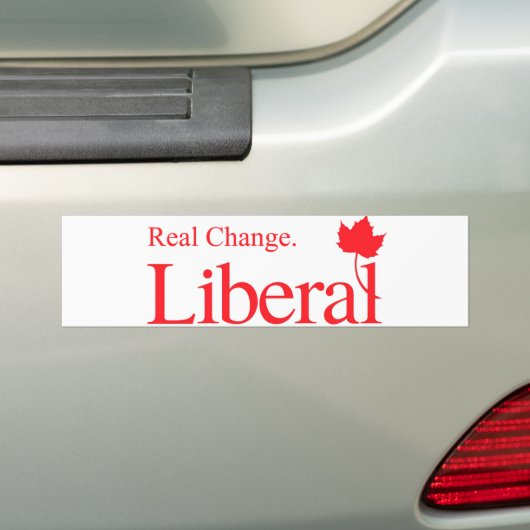 Echte Verandering Liberale Logo Bumpersticker (Op auto)