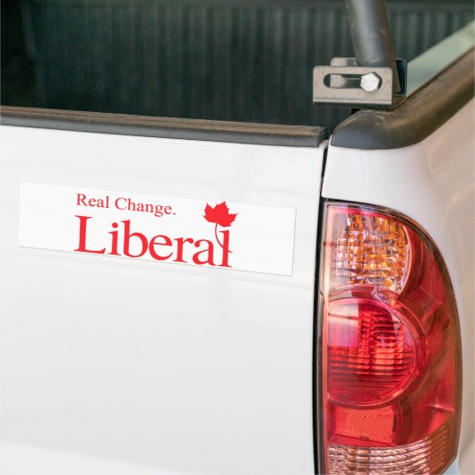 Echte Verandering Liberale Logo Bumpersticker (Op Truck)