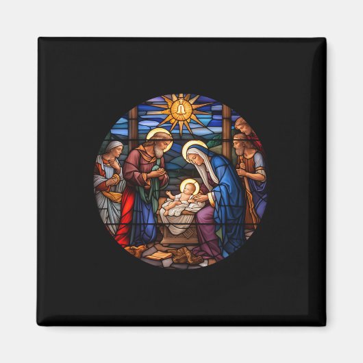 Echte Verhaal Kerststal Jezus Christelijk Mannen Magneet (Voorkant)