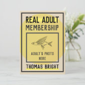 Echte verjaardagskaart voor volwassenen modern des kaart (Staand voorkant)