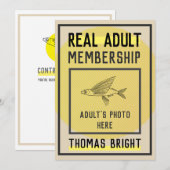 Echte verjaardagskaart voor volwassenen modern des kaart (Voorkant / Achterkant)