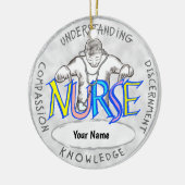 Echte verpleegkundige keramisch ornament (Links)