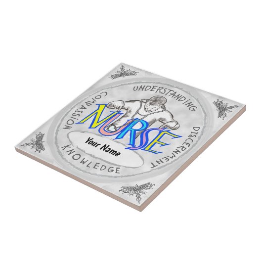 Echte verpleegkundige tegeltje (Zijkant)