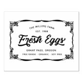 Echte Verse Eieren Karton Rubberstempel (Afrduk)