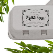 Echte Verse Eieren Karton Rubberstempel