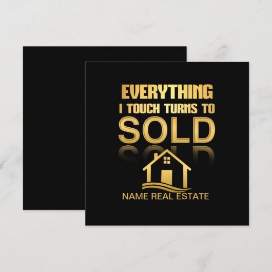 ECHTE VESTAAT alles draait om VERKOOP Kaart (Voorkant / Achterkant)