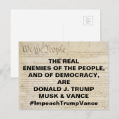 Echte vijand van het volk en van de democratie briefkaart (Voorkant / Achterkant)