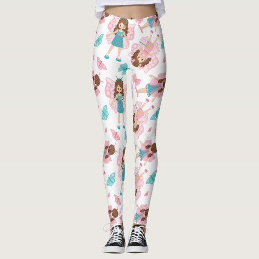 Echte vlinderkunst leggings (Voorkant)
