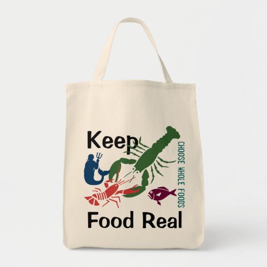 Echte Voedsel Kopen Tote Bag (Voorkant)