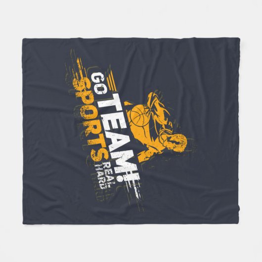 Echte voortoonaangevende poorten fleece deken (Voorkant (Horizontaal))