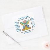 Echte vrede vierkante sticker (Envelop)