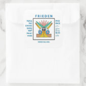 Echte vrede vierkante sticker (Tas)