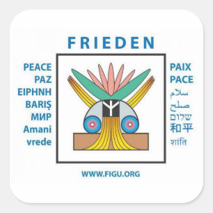 Echte vrede vierkante sticker
