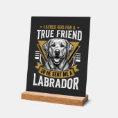 Echte vriend labrador hond acryl bord (Hoek)