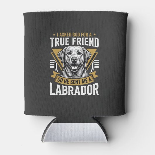 Echte vriend labrador hond blikjeskoeler (Voorkant)