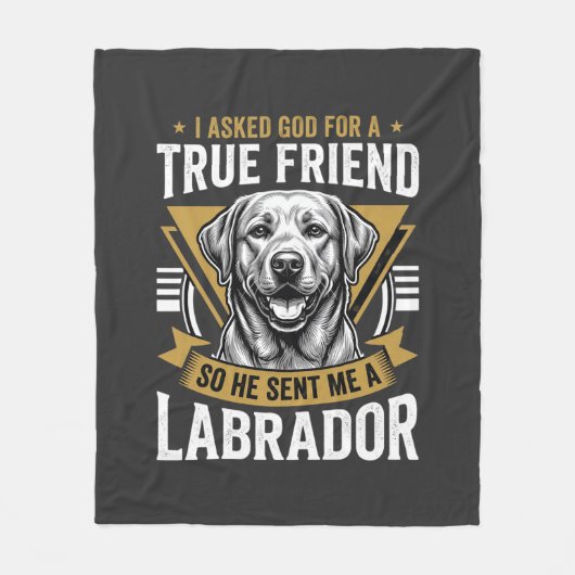 Echte vriend labrador hond fleece deken (Voorkant)